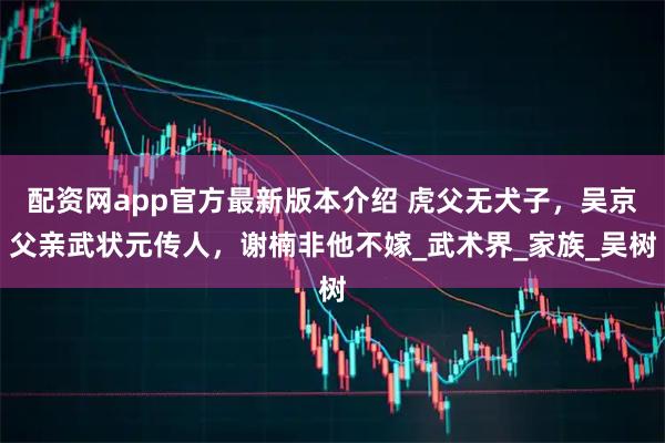 配资网app官方最新版本介绍 虎父无犬子，吴京父亲武状元传人，谢楠非他不嫁_武术界_家族_吴树
